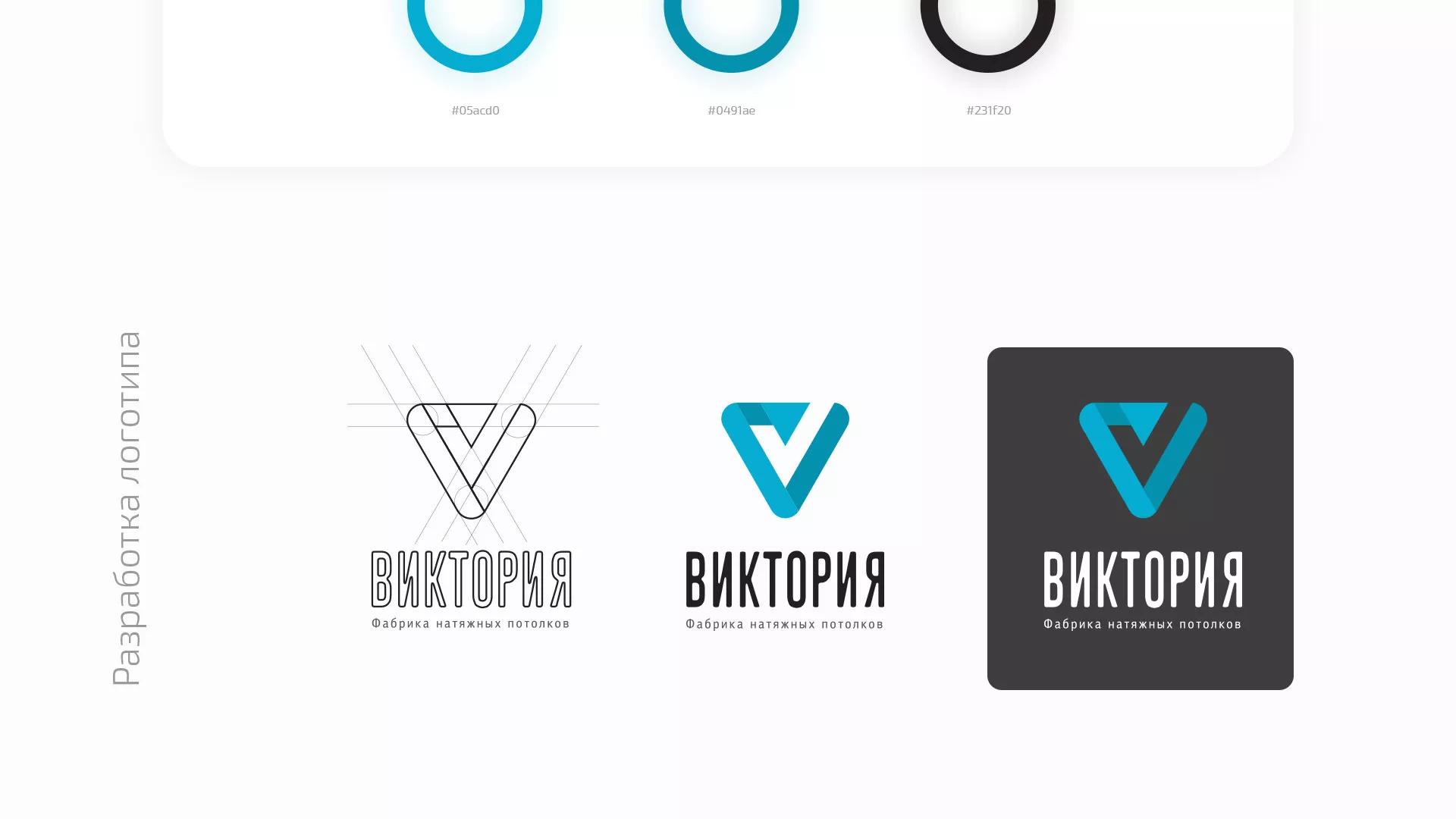 Разработка фирменного стиля компании по продаже и установке натяжных потолков в Топках